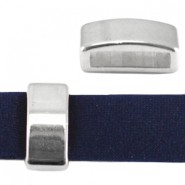 DQ Metall Schieber Cube für flach 5mm leder / draht Antik silber 